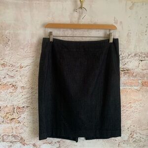 LOFT Charcoal Gray Tailored Pencil Skirt